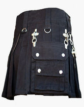 BLACK GOTHIC UTILITY KILT FOR WOMEN - Scottish Kilt Jacket™ USA-UK